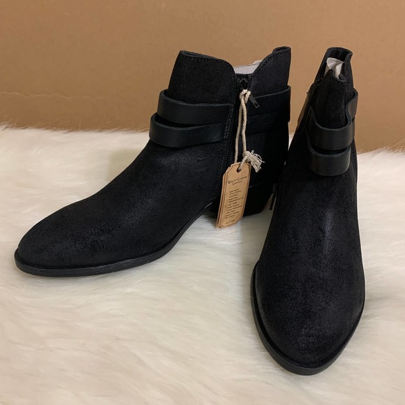 FAT FACE Black Leather EMMA STRAPPY Ankle Boots Sz 8 NWT - Picture 5 of 15